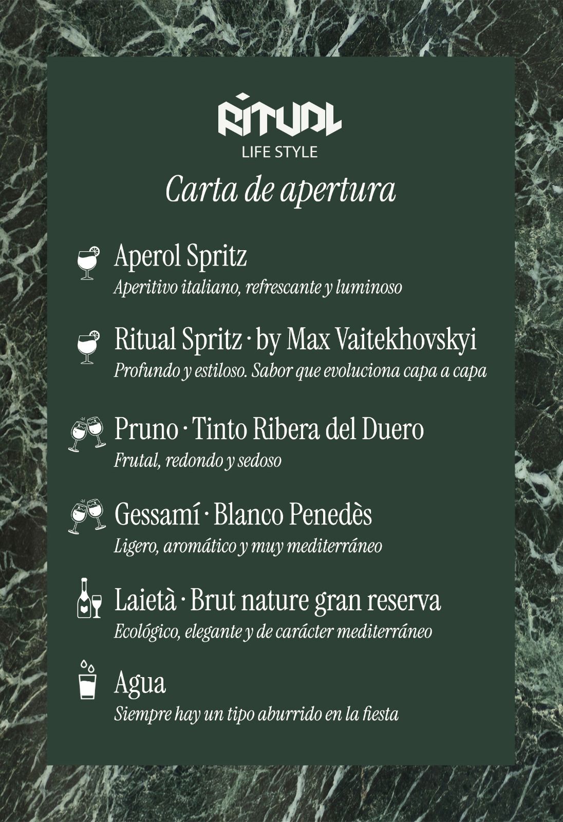 Ritual Life Style Carta de apertura