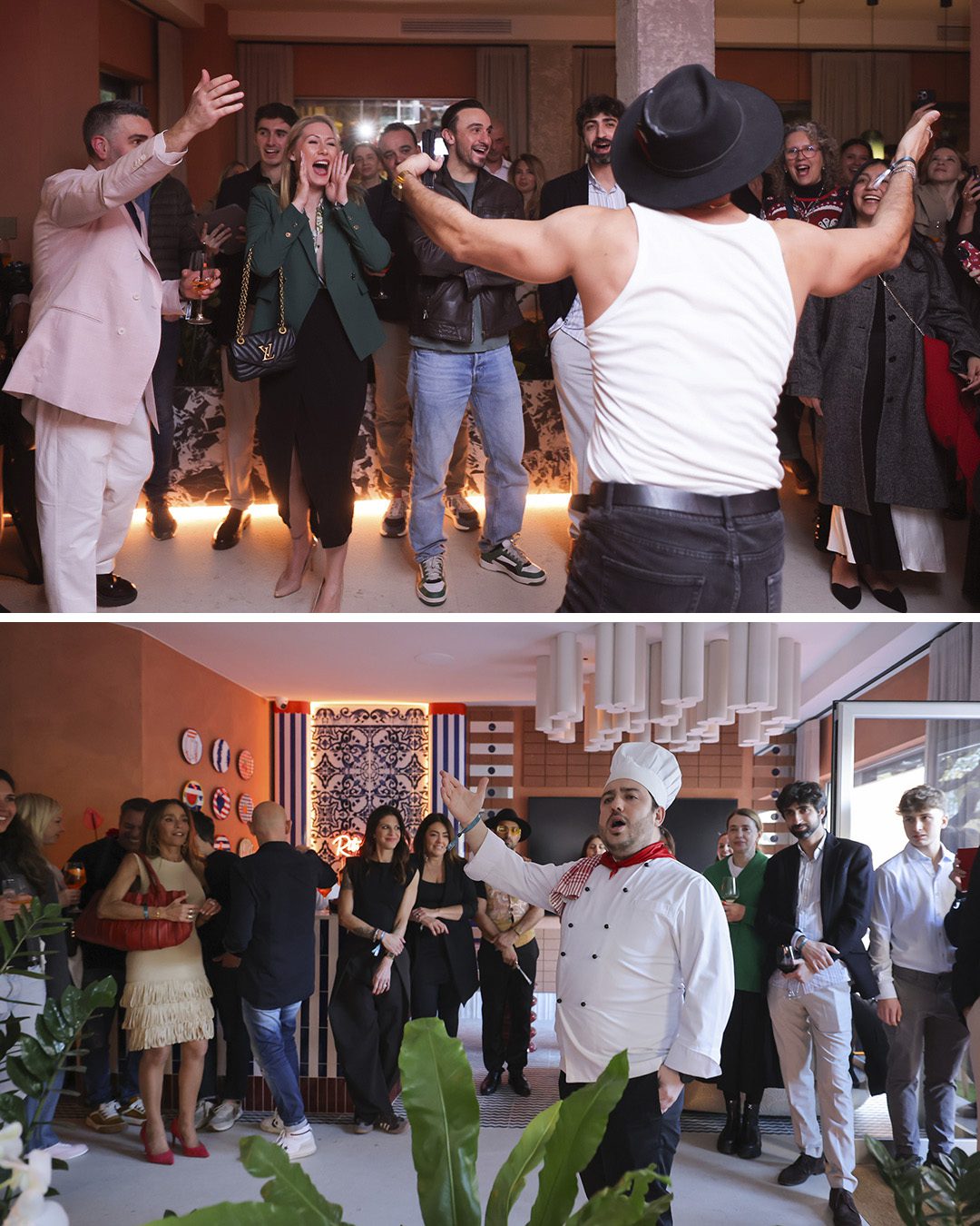 Chef Luciano y Stephano Marinelli — ópera, cocina y baile en la inauguración de Ritual