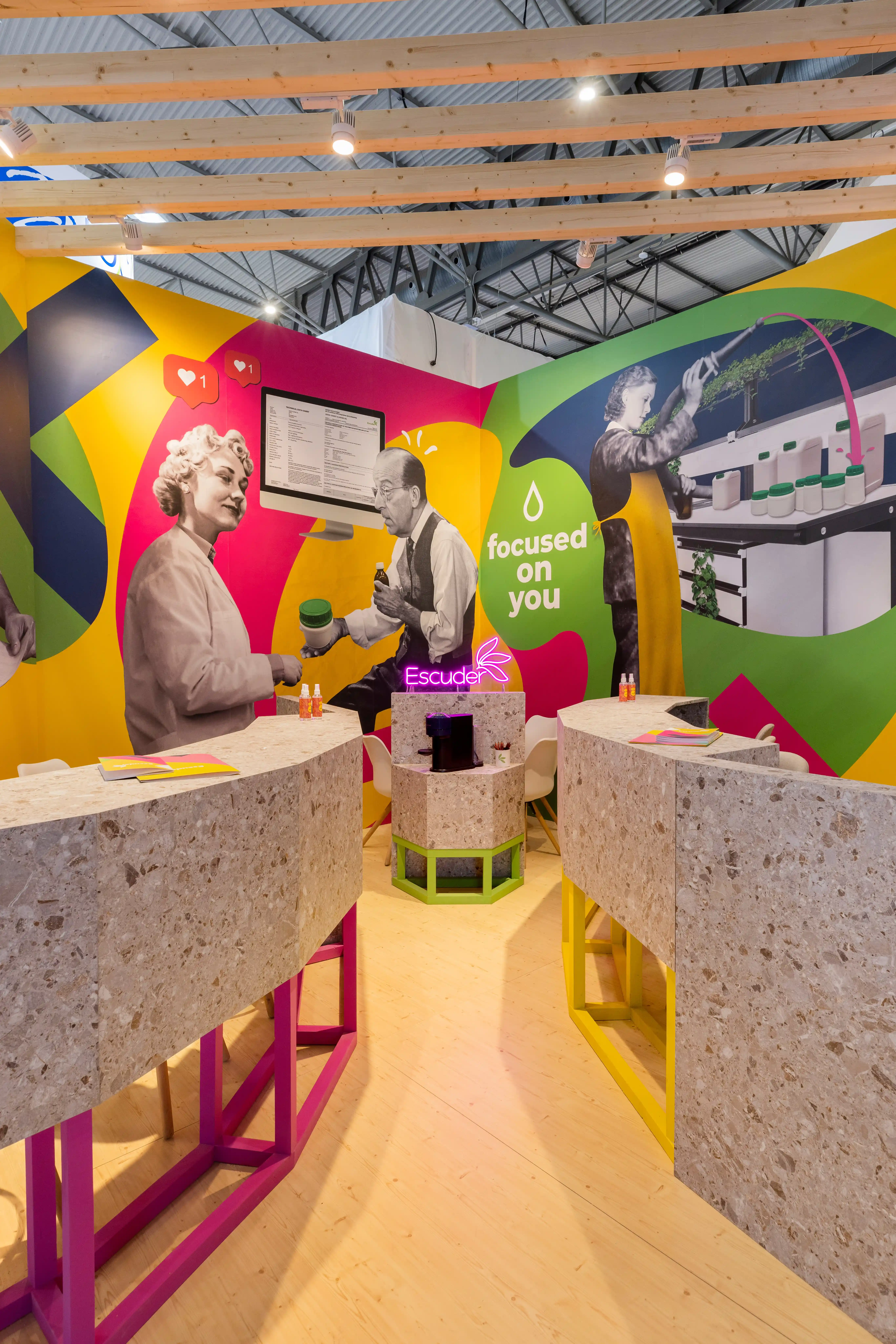 Stand en la feria In-cosmetics, arquitectura efímera de Ritual