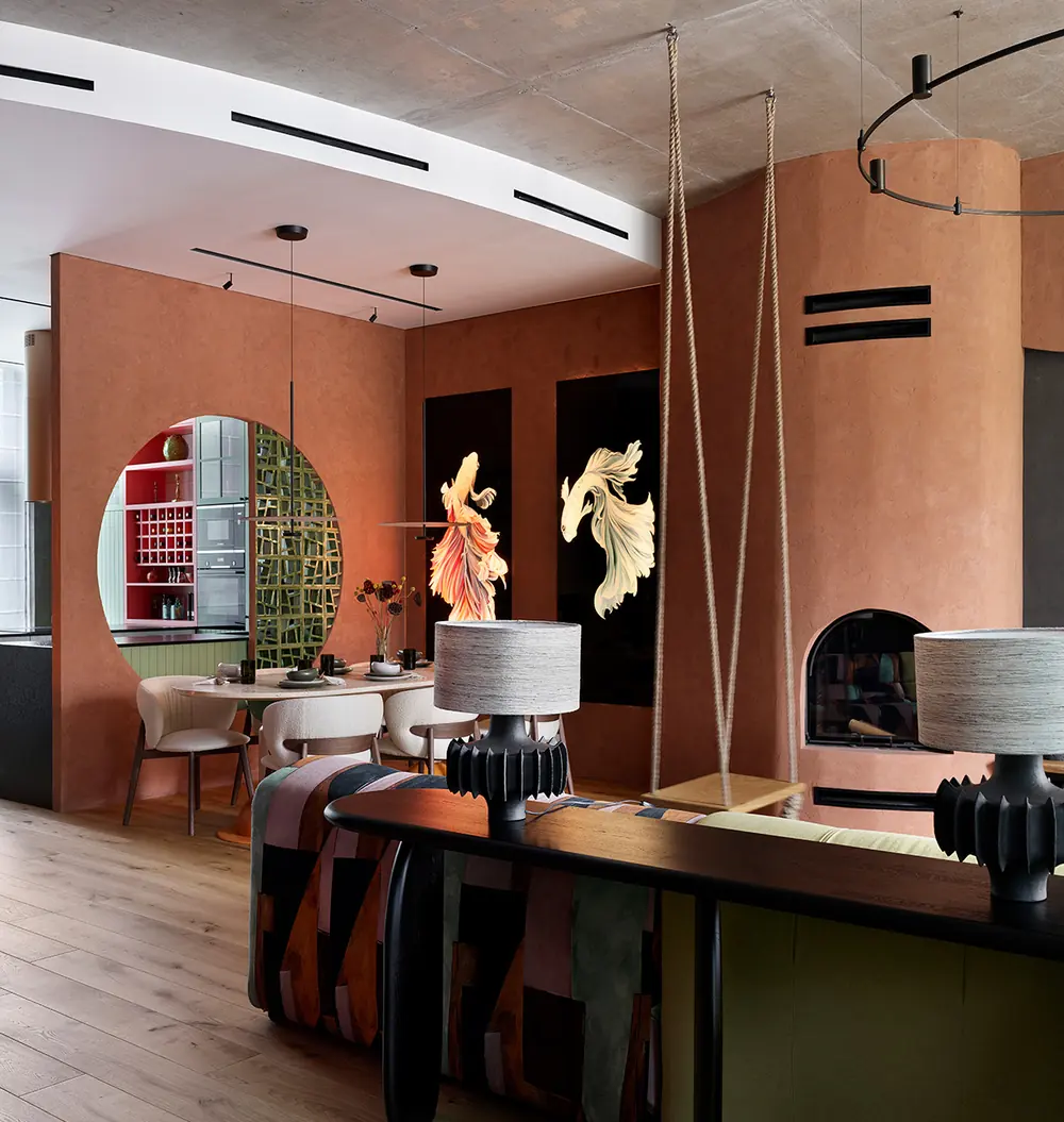 Salón comedor de la casa de Viktor Viden en Moscú, elegida por Nuevo Estilo
